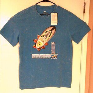 NEW NIKE SPORTSWEAR "Air Max 95 Washed Tee" MEN'S BLUE T-SHIRT L HQ9277-435